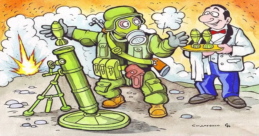 Карикатура: Олександр Сидоренко На «болотах» обговорюють заяву голови Мінбуду Росії, який, не соромлячись, оголосив, що деякі міста на захоплених українських теренах (де Росія нібито «назавжди») агресор відновлювати не збирається.