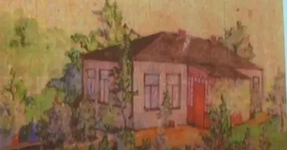 Будинок у Високому. Малюнок Галини Хоткевич. Скрін із відеофільму Харківського літмузею. 2016 рік Чи переживе війну музей Гната Хоткевича у Високому під Харковом? на порталі Gromada Group