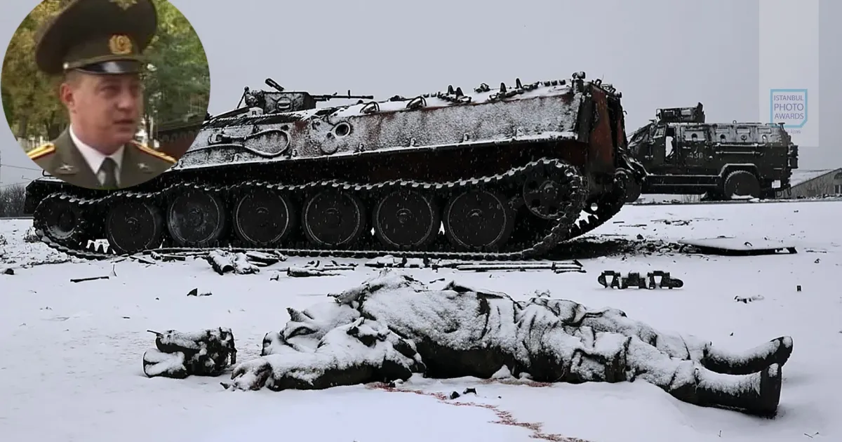 Колаж Олени Зеленіної. Фото вбитого окупанта знято під Харковом Сергієм Козловим. 2022. Колаж Олени Зеленіної. Фото вбитого окупанта знято під Харковом Сергієм Козловим. 2022. «Алмаз» виявився скляшкою: що відомо про російського генерала, який обіцяв узяти Харків за 5 днів... на порталі Gromada Group