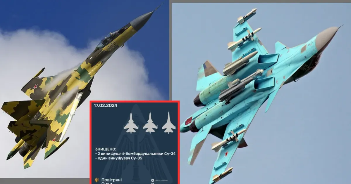ЗСУ збили шість літаків РФ за три дні: 19 лютого ще по одному Су-34 та Су-35 ЗСУ збили шість літаків РФ за три дні: 19 лютого ще по одному Су-34 та Су-35 на порталі Gromada Group