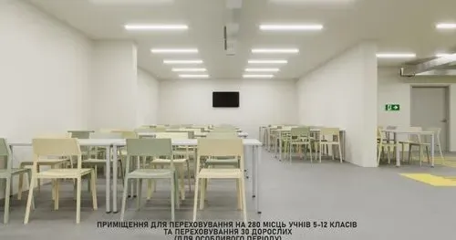 Типовий проєкт сучасного протирадіаційного шкільного укриття Типовий проєкт сучасного протирадіаційного шкільного укриття