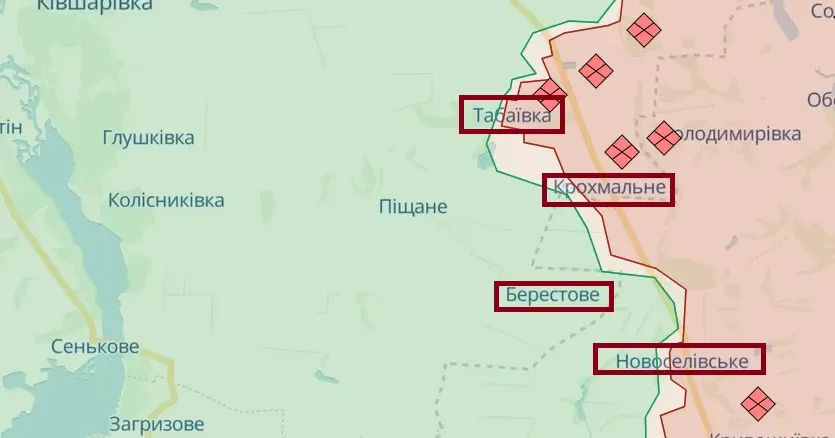 Скриншот карти https://deepstatemap.live Ворог активізувався на Куп'янському напрямку — військовий експерт на порталі Gromada Group
